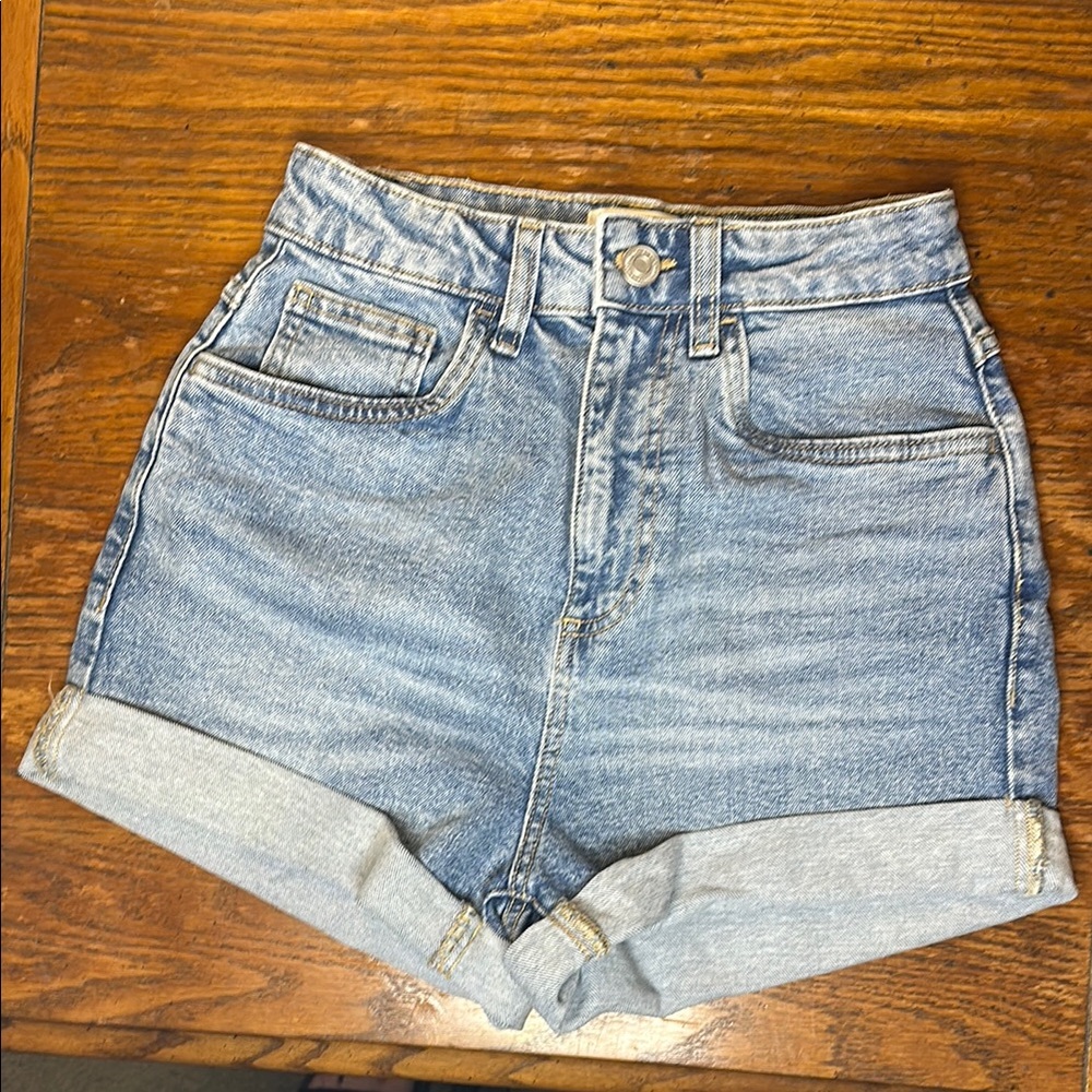 Cotton On Blue Jean Shorts High-Waisted Casual